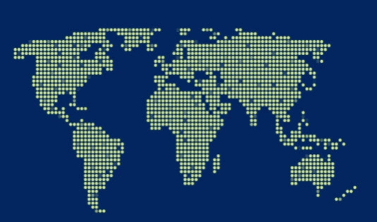 Illustration of the world map highlighting all the continents such as North America, Latin America, Europe, Asia-Pacific, and Middle East & Africa.