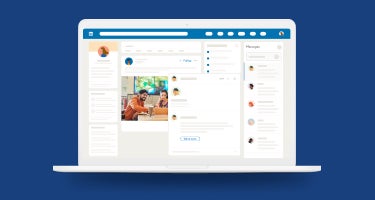 Screenshots of mobile and desktop sites featuring Sponsored Messaging.