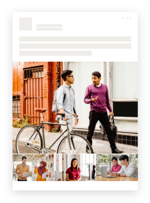 Deux professionnels discutent pendant que l’un pousse un vélo