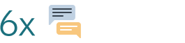 Illustration of 6x with a chat thread on the side.