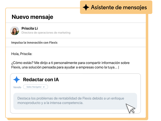 Imagen de la interfaz del producto que representa las interacciones eficaces