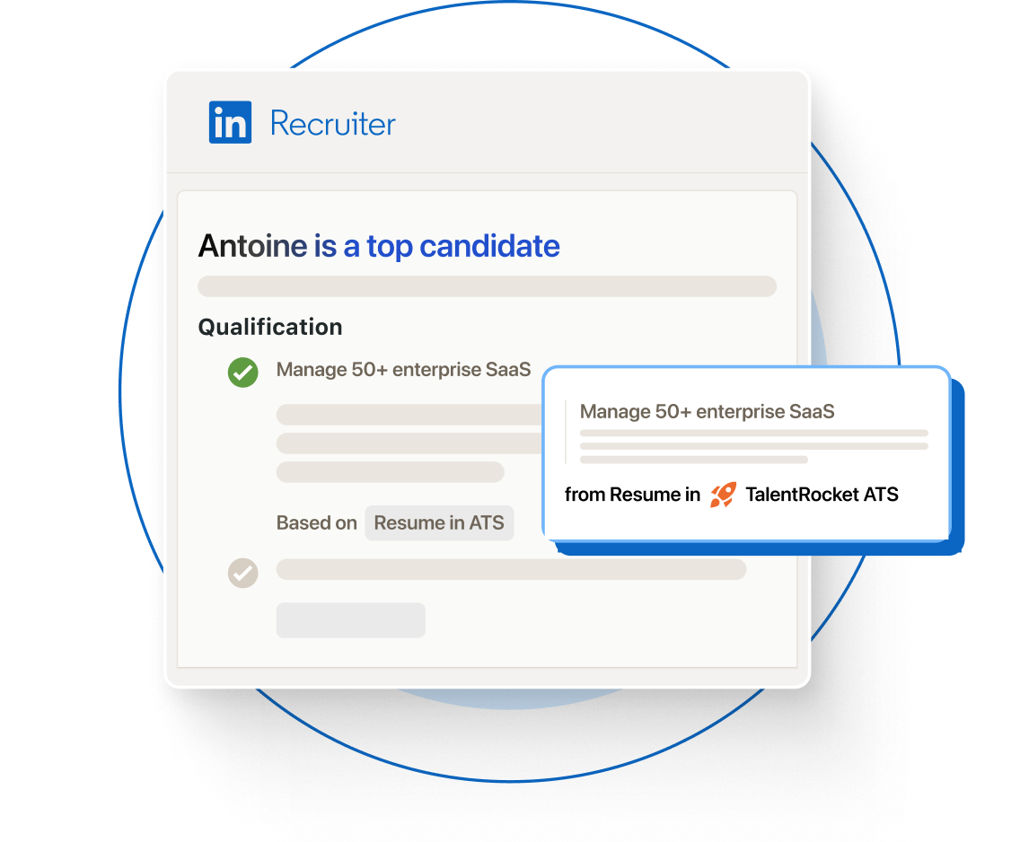 LinkedIn Recruiter Top Candidate UI