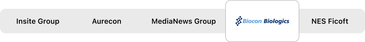 Insite. group, Aurecon, MediaNews Group, Biocon Biologics, and NES Ficoft