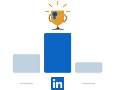 Ícone mostrando o LinkedIn como a maior plataforma de geração de leads