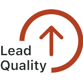 Icon of lead quality rising
