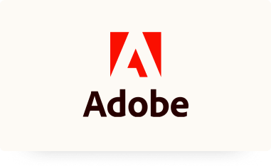 Logo of Adobe.