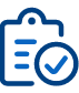 An icon of a clipboard and checkmark.