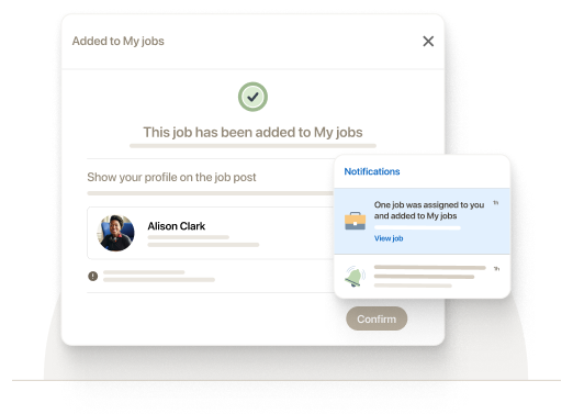 UI illustration representing saving time