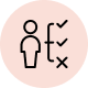 Icon of a persons check list